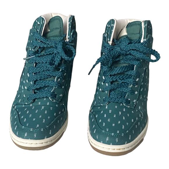 Nike Dunk Sky Hi Teal Hidden Wedge Dot Print High Top Women's 6.5 - Picture 7 of 16